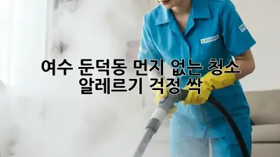 여수 둔덕동 먼지 없는 청소 ✨ 알레르기 걱정 싹!